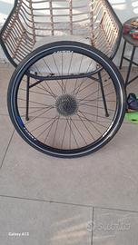 ruota posteriore giant con pacco pignoni 9 rapport