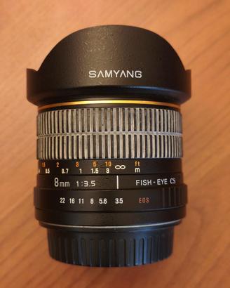 SAMYANG FISHEYE 8mm F3.5 per Canon
