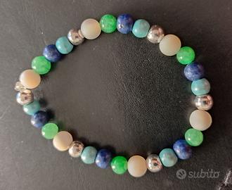 bracciale verde e blu