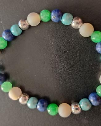 bracciale verde e blu