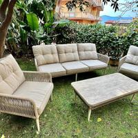 Salotto da esterno Positano in rattan sintetico