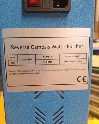 Purificatore d'acqua ad Osmosi Inversa