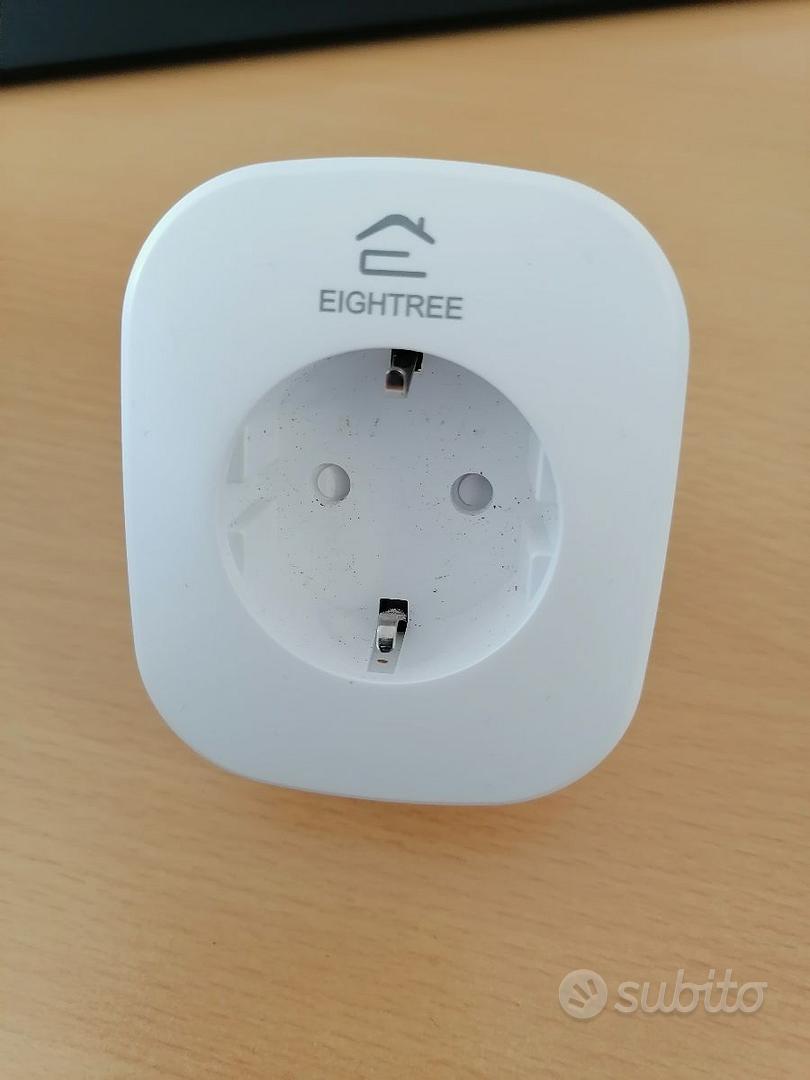 EIGHTREE Presa Smart Alexa, Presa Wifi(Schuko), Presa Intelligente con Monitoraggio Energia, Presa Temporizzata, Controllo Remoto, Compatibile con Alexa, Google Home e SmartThings, 16A 3680W, 1 Pezzi