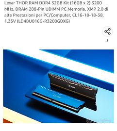 Lexar THOR DDR4 16GB (kit 2x8GB) UDIMM 3200MHz CL16 XMP 2.0