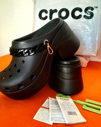 CROCS "SIREN CLOGS" Black Chain (custom) ORIGINALI