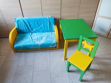 set tavolino sedia divanetto (letto)