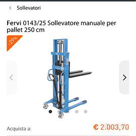 Sollevatore transpallet fervi