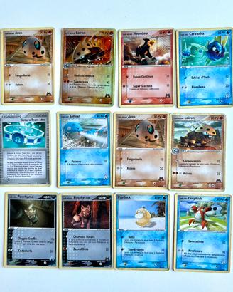Lotto di 12 Carte Team Magma vs Team Idro