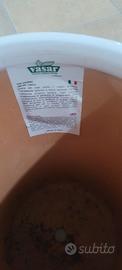 Vaso smaltato biano