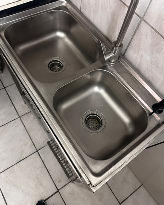 Lavello inox professionale doppia vasca