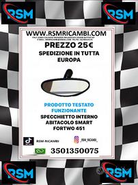 SPECCHIETTO RETROVISORE INTERNO SMART COUPE 450