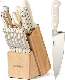 CAROTE Set Coltelli da Cucina con Ceppo,14 Pezzi d