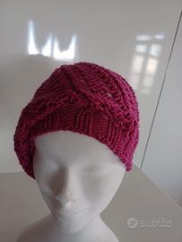 berretto donna fatto a mano in pura lana 