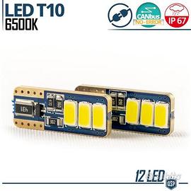 2 Lampadine LED T10 W5W CANbus Luce Bianca POTENTE