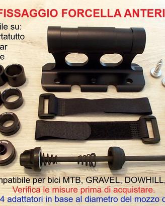 KIT fissaggio FORCELLA ANTERIORE bici MTB STRADA