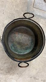 Vecchio paiolo in rame, 2,6 Kg