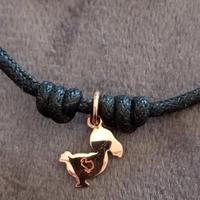 Ciondolo DoDo Junior in oro rosa e smalto azzurro