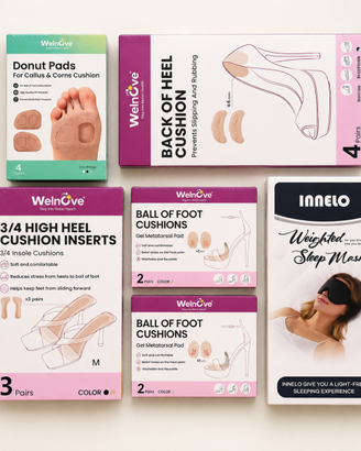 Set Welnove piedi e tacchi + maschera sonno Innelo