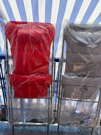 Sedia Sdraio rossa e grigio con buona imbottitura