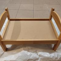 Lettino bambole in legno