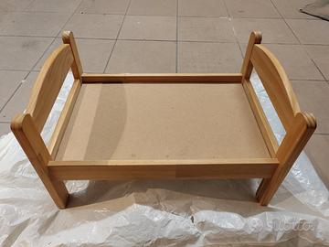 Lettino bambole in legno