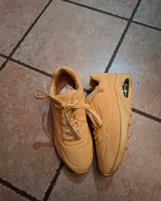 scarpe ginnastica Skechers giallo arancio 40 