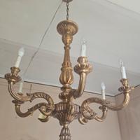 lampadario in legno