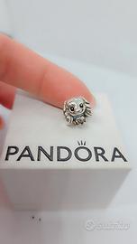 Charm argento fiocco blu cane lilli disney