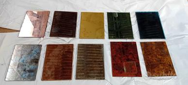 campionario vetri colorati 10 pezzi