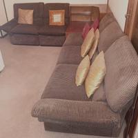 Divano con angolo in legno 