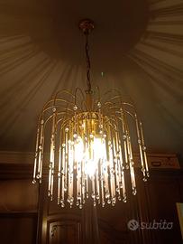 LAMPDARIO-VINTAGE-ZINCATO-LACCATO-CRISTALLI-2003