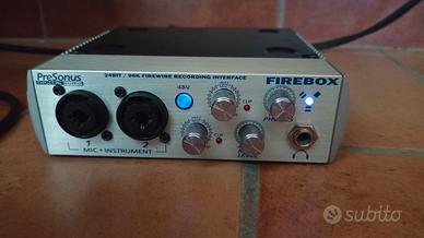 Presonus Firebox interfaccia audio e midi firewire