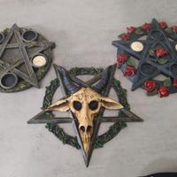 Porta candele gotici in resina