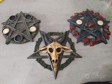 Porta candele gotici in resina