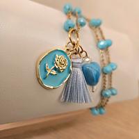 collana lunga donna cristalli e ciondoli 