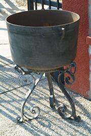 Grande pentolone+base ferro battuto(Ribassato)