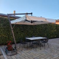 ombrellone a braccio in alluminio