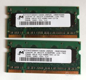 2x Micron MT4HTF3264HY-53EB3 SO-DIMM Memory RAM PC