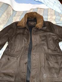 giacca pelle vittorio forti L vintage