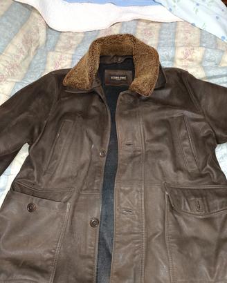 giacca pelle vittorio forti L vintage