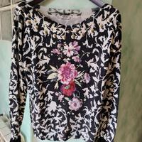 Maglione di lana con disegno floreale - Liu-Jo