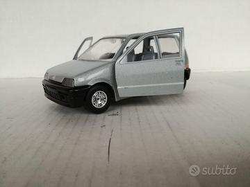 Modello auto fiat 500 seconda serie grigia burago