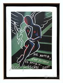 Mark Kostabi opera unica 35x25 con autentica