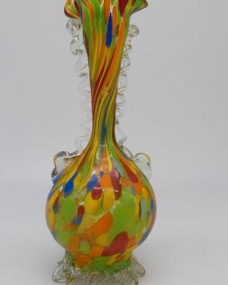 Vaso Murano colorato Fratelli Toso Vetro soffiato