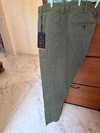 Pantalone eda uomo verde militare in cotone nuovo