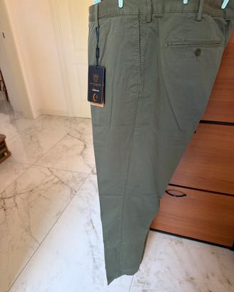 Pantalone eda uomo verde militare in cotone nuovo