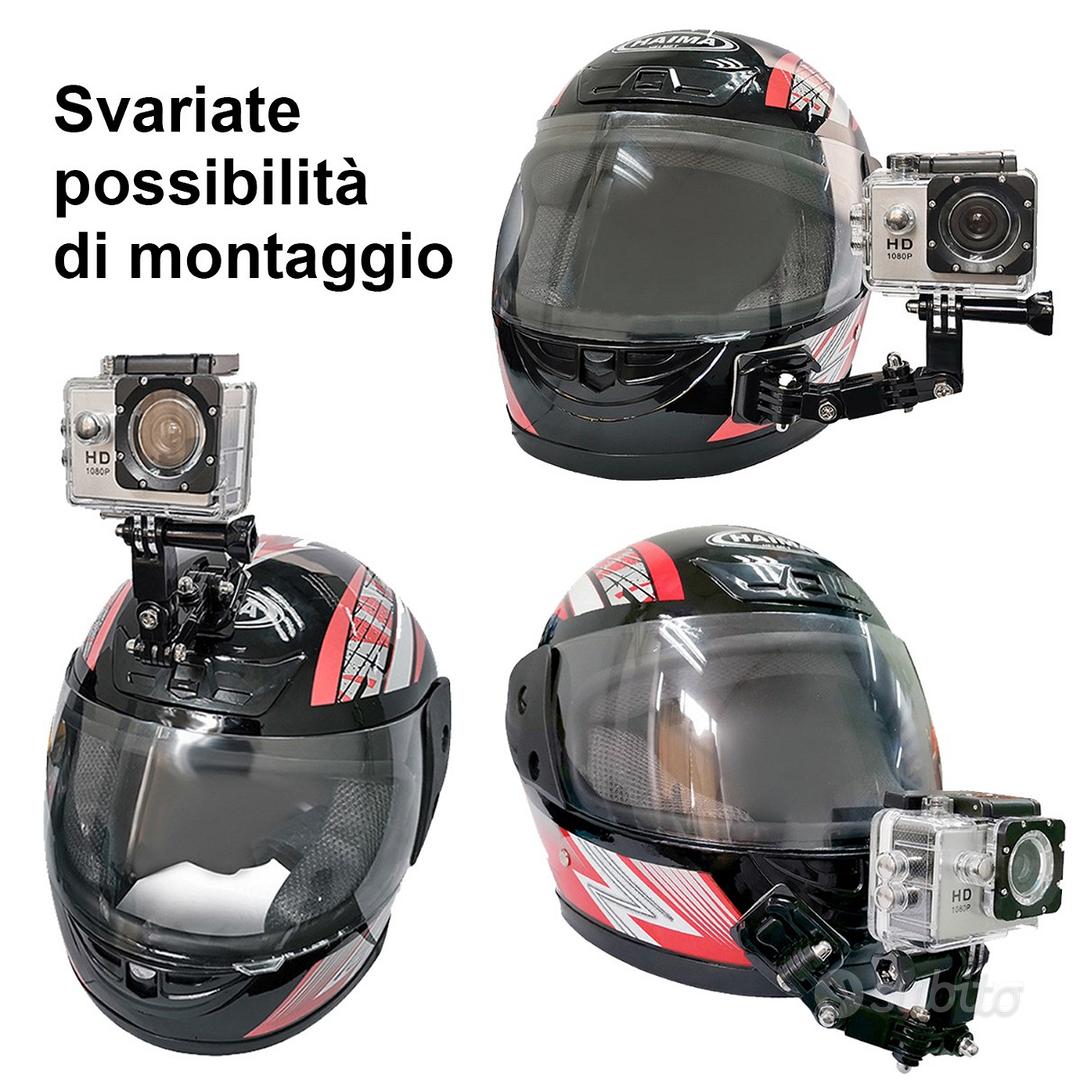 Supporto GoPro per casco KIT COMPLETO - Accessori Moto In vendita