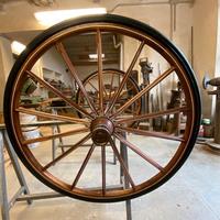 RUOTE NUOVE IN LEGNO COMPLETO DI ASSALE