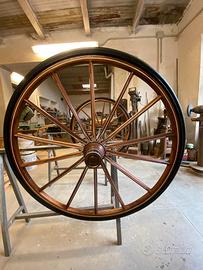 RUOTE NUOVE IN LEGNO COMPLETO DI ASSALE