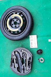 ruotino 125/70 r16 vw audi kit attrezzi 